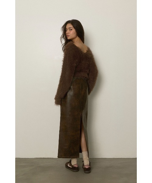 ALEXIA STAM（アリシアスタン） ロング スカート Fake Leather Warm