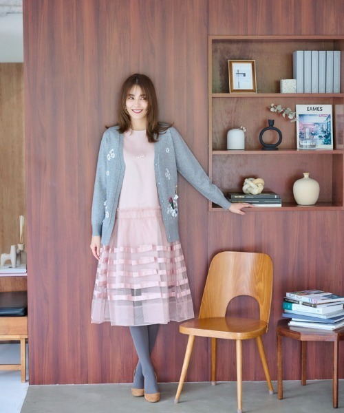 Chesty（チェスティ） カーディガン エンブロイダリーカーディガン