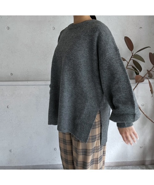 amini ニット セーター 「2025 AW」ボックスシルエットサイドスリット