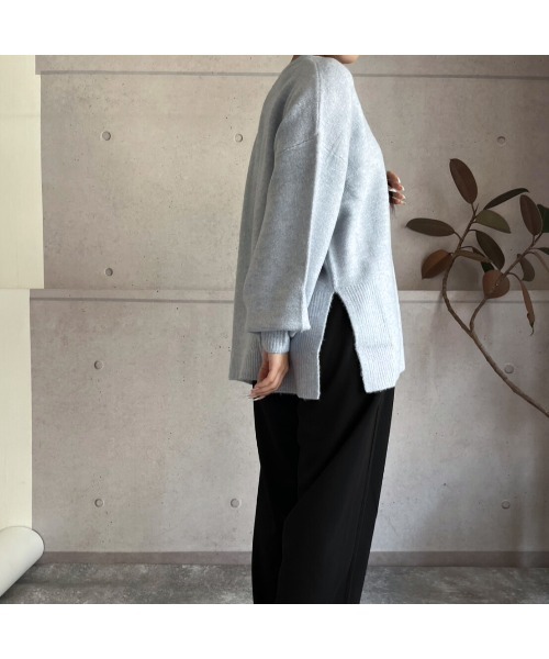 amini ニット セーター 「2025 AW」ボックスシルエットサイドスリット