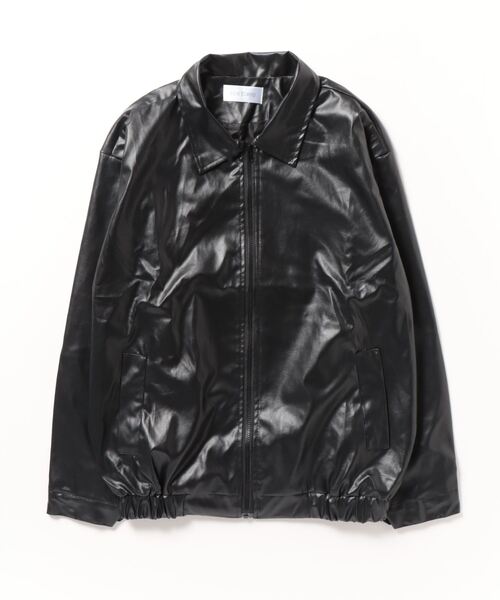 「SEN TOKYO」 レザーブルゾン L ブラック メンズ_画像2