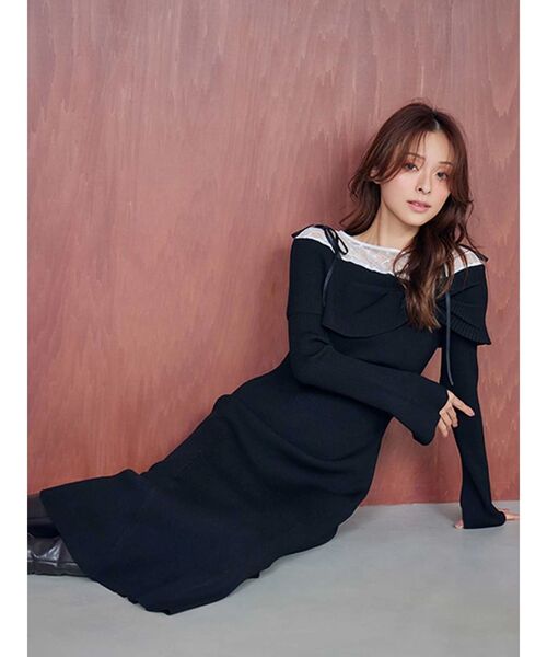 MERCURYDUO（マーキュリーデュオ） ワンピース レース切替オフショル