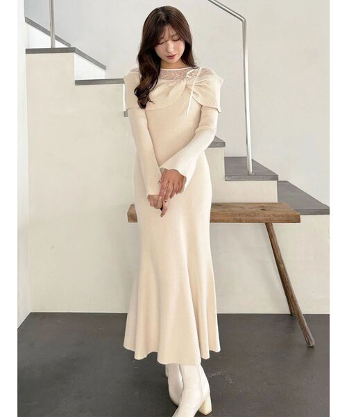 MERCURYDUO（マーキュリーデュオ） ワンピース レース切替オフショル