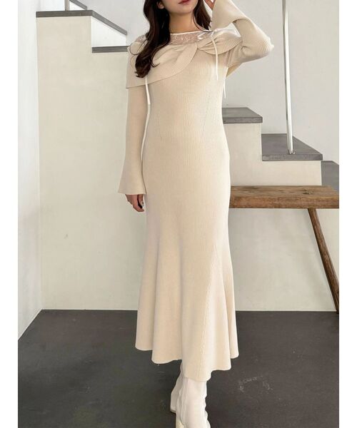 MERCURYDUO（マーキュリーデュオ） ワンピース レース切替オフショル