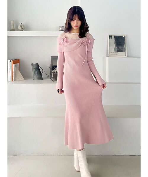 MERCURYDUO（マーキュリーデュオ） ワンピース レース切替オフショル