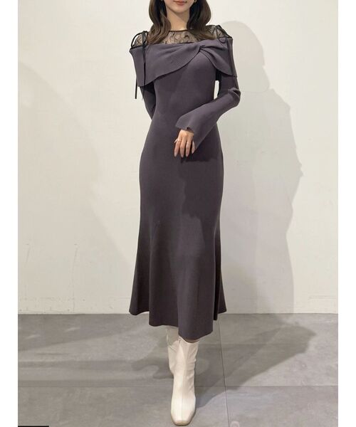 MERCURYDUO（マーキュリーデュオ） ワンピース レース切替オフショル