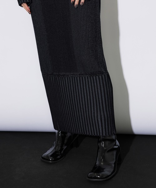「UNITED TOKYO」 ニットワンピース FREE グレー レディース_画像9
