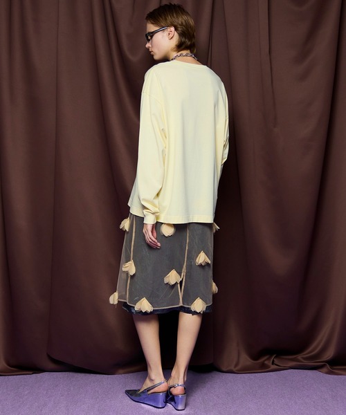 スカート Sheer Floral Layered Skirt/シアーフラワーレイヤードスカートの画像