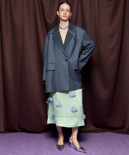 スカート Sheer Floral Layered Skirt/シアーフラワーレイヤードスカートの画像