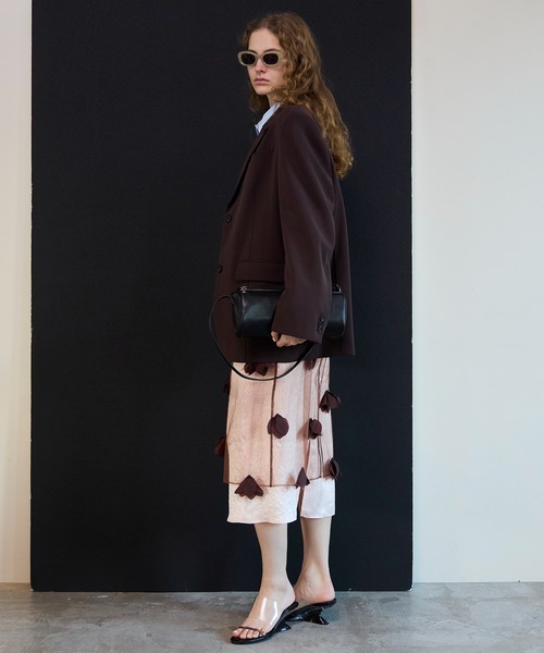 スカート Sheer Floral Layered Skirt/シアーフラワーレイヤードスカートの画像
