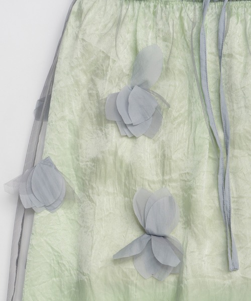 スカート Sheer Floral Layered Skirt/シアーフラワーレイヤードスカートの画像