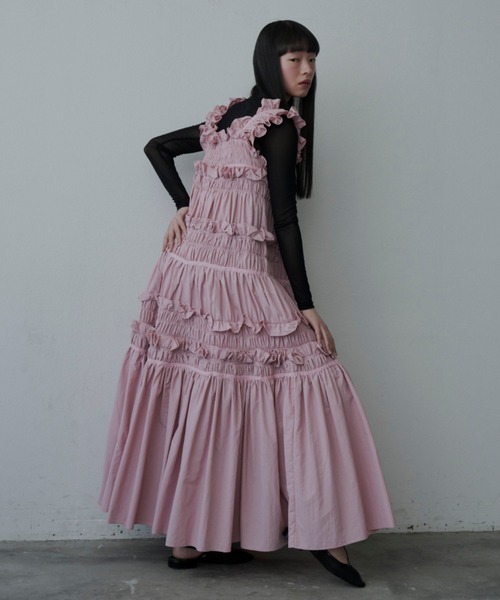 「PERNA」 ノースリーブワンピース LARGE ブルー レディースの画像