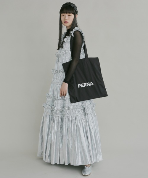「PERNA」 ノースリーブワンピース LARGE ブルー レディースの画像