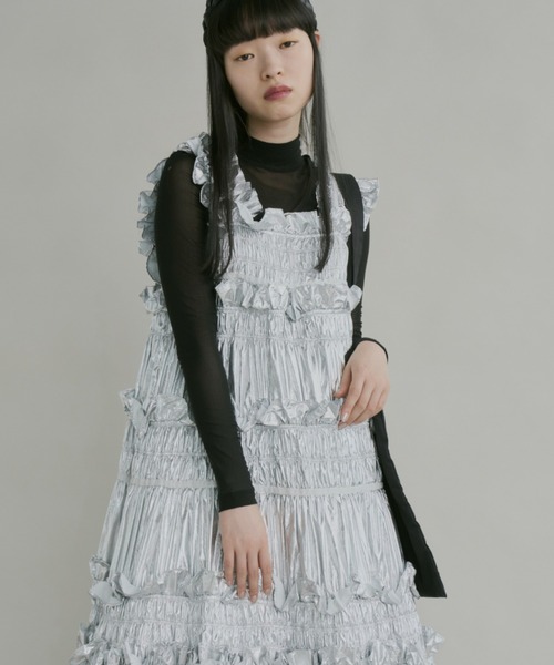 「PERNA」 ノースリーブワンピース LARGE ブルー レディースの画像