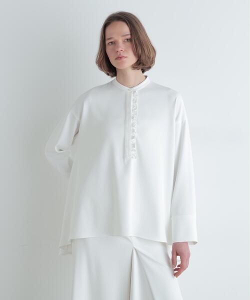 LE PHIL（ル フィル） ブラウス シャツ 2WAYツイルドレープブラウス