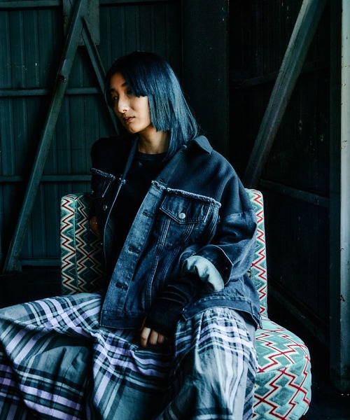 niko and…（ニコアンド） デニムジャケット FREE ブラック レディース