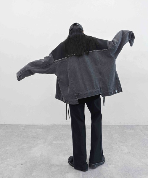 niko and…（ニコアンド） デニムジャケット FREE ブラック レディース