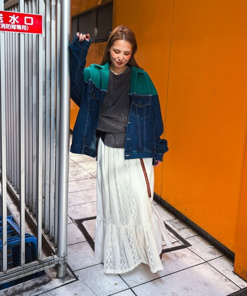 niko and…（ニコアンド） デニムジャケット FREE ブラック レディース