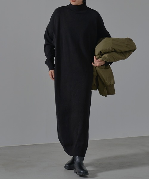 「HANNE」 ニットワンピース フリー アイボリー レディース_画像3