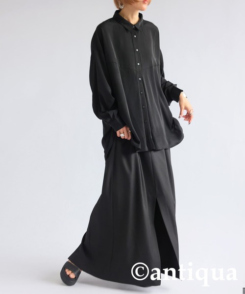 「antiqua」 長袖シャツ P ホワイト レディース_画像9