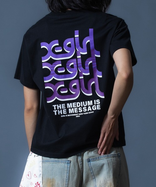 X-girl（エックスガール） tシャツ 半袖 TRIPLE LOGO S/S TEE