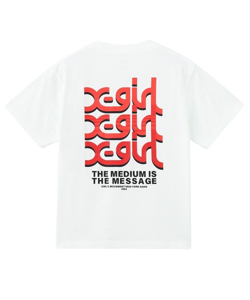 X-girl（エックスガール） tシャツ 半袖 TRIPLE LOGO S/S TEE