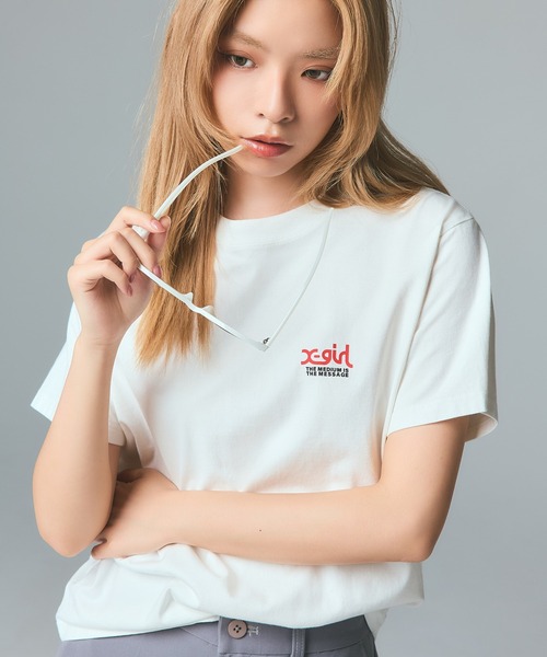 X-girl（エックスガール） tシャツ 半袖 TRIPLE LOGO S/S TEE