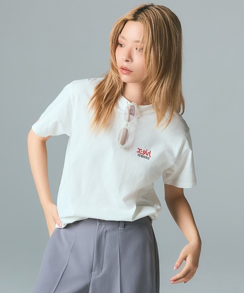 X-girl（エックスガール） tシャツ 半袖 TRIPLE LOGO S/S TEE