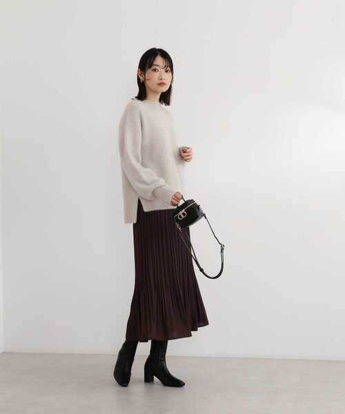 「NATURAL BEAUTY BASIC」 長袖ニット MEDIUM オフホワイト レディース_画像2