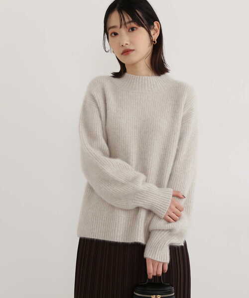 「NATURAL BEAUTY BASIC」 長袖ニット MEDIUM オフホワイト レディース_画像3