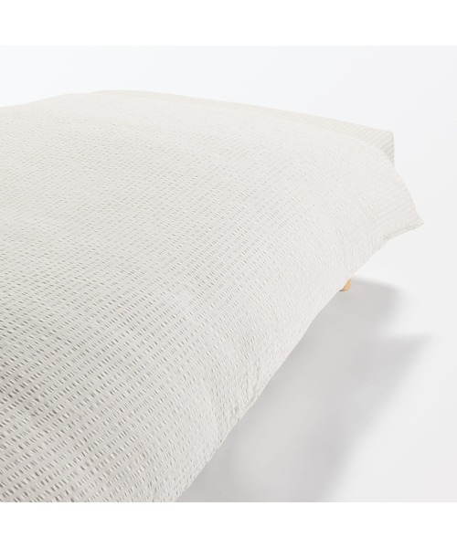 無印良品（MUJI） ベッド 寝具 綿 サッカー織 掛ふとんカバー・D