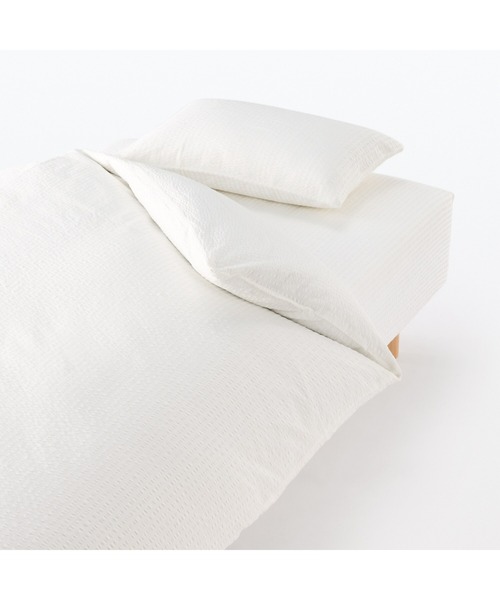 無印良品（MUJI） ベッド 寝具 綿 サッカー織 掛ふとんカバー・D