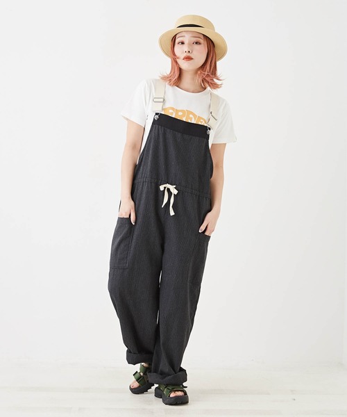 「CUBE SUGAR」 オーバーオール M グレー レディース_画像7