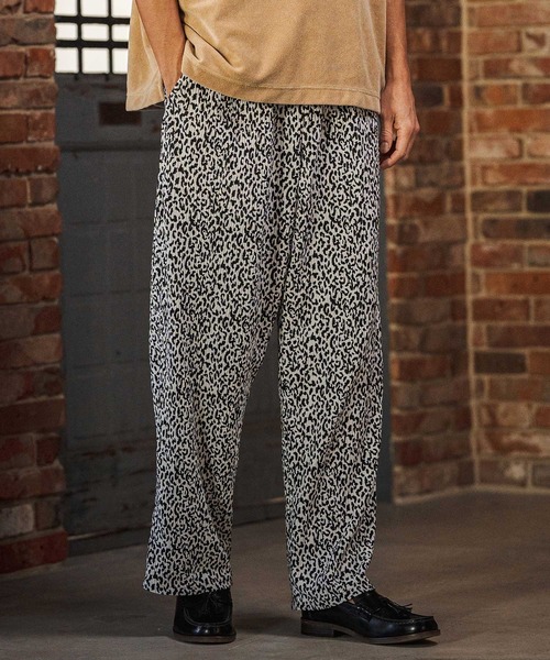 CAMBIO（カンビオ） パンツ mp14604- Leopard Pleats Wide Straight