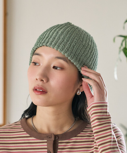 【極美品】マリメッコ　ニット帽子 marimekko マリメッコ ニットキャップ/ビーニー/ROIHUA SOLID