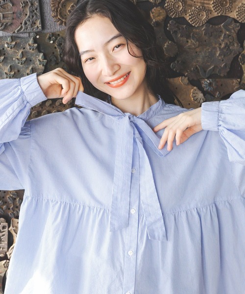 あおりんご新品、未使用SEE BY CHLOE ポプリン リボン ブラウス ビッグリボンタイブラウス | ファッション通販サイト NUGU