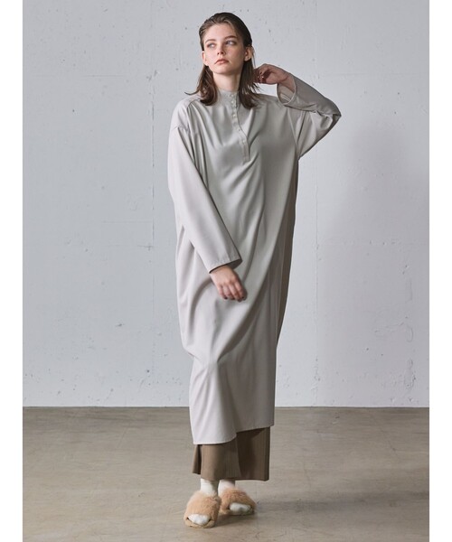 「MIDIUMISOLID」 長袖ワンピース FREE ブラック レディース_画像6