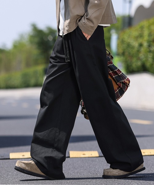 TOBEE チノパン ワイドルーズスラックス /ストレートチノパンツ メンズ