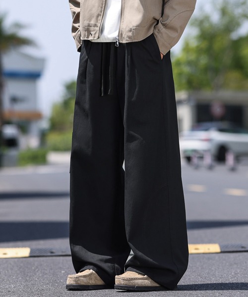 TOBEE チノパン ワイドルーズスラックス /ストレートチノパンツ メンズ