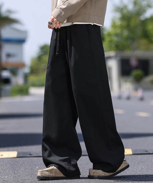 TOBEE チノパン ワイドルーズスラックス /ストレートチノパンツ メンズ