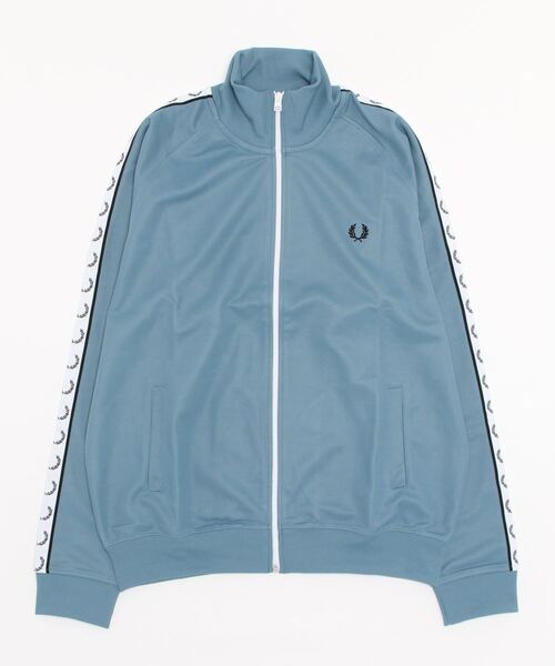 「FRED PERRY」 ジャージブルゾン S ブルー レディース