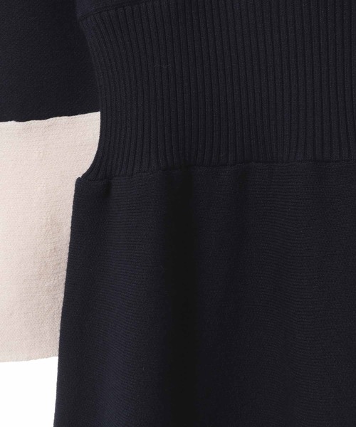 「31 Sons de mode」 ノースリーブワンピース 36 ネイビー レディース_画像6