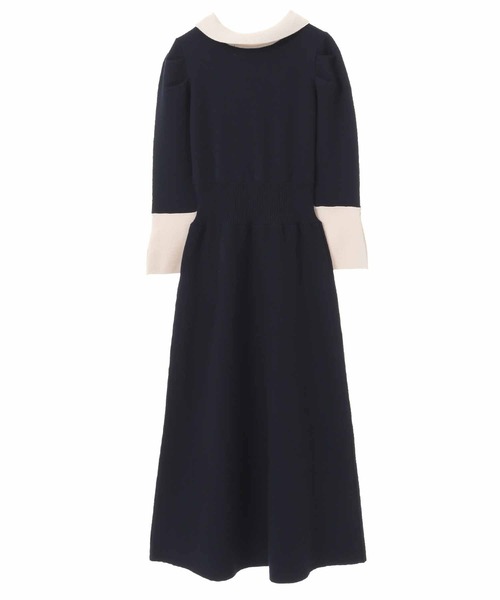 「31 Sons de mode」 ノースリーブワンピース 36 ネイビー レディース_画像9