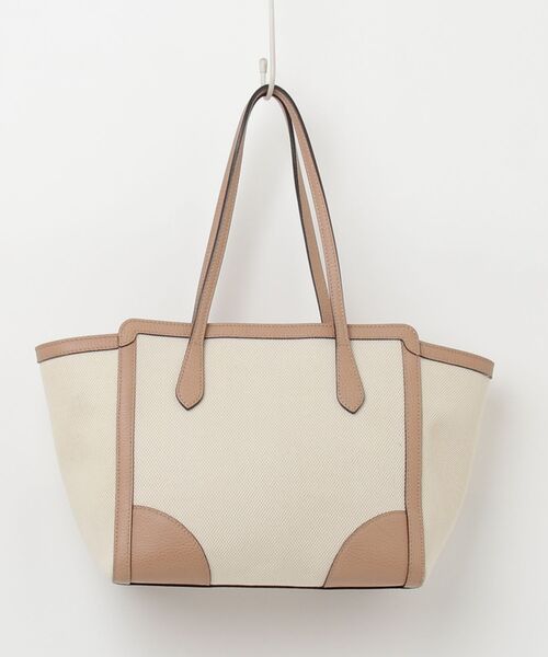 GUCCI（グッチ） キャンバス レザー トートバッグ - ベージュ
