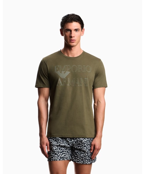 12D677-9 EMPORIO ARMANI エンポリオアルマーニ トップス EMPORIO ARMANI tシャツ 「オンライン限定」「エンポリオ アルマーニ