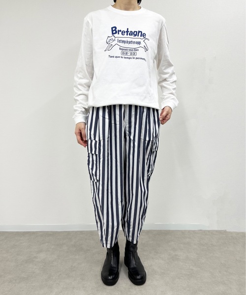 vent blanc（ヴァンブラン） tシャツ ブルターニュCAT プリントTEE