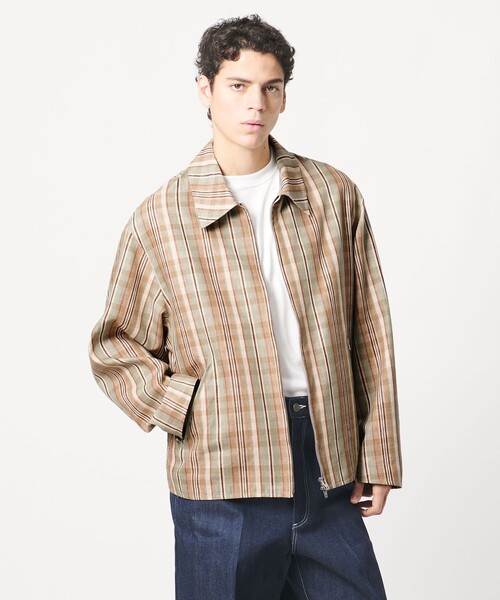 コート ジャケット 「LOEFF」チェック スイングトップ MENS メンズの画像