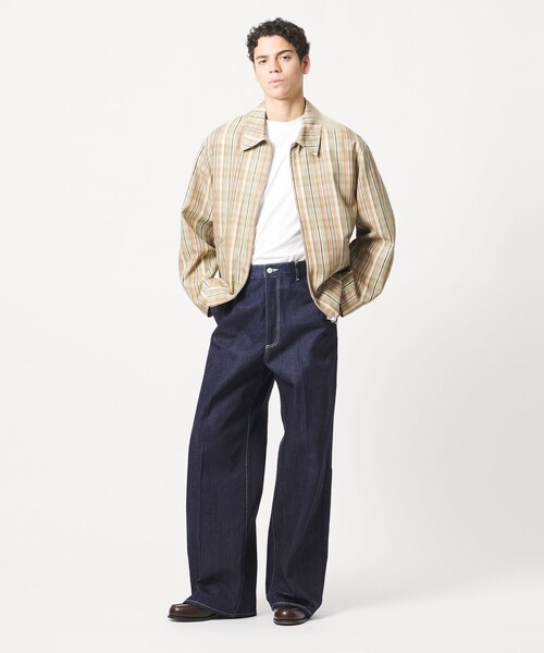 コート ジャケット 「LOEFF」チェック スイングトップ MENS メンズの画像