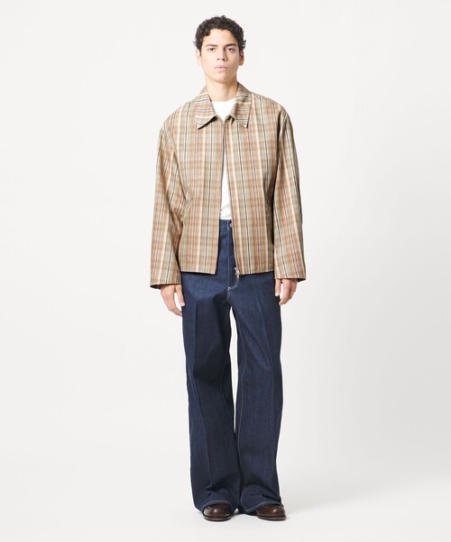 コート ジャケット 「LOEFF」チェック スイングトップ MENS メンズの画像