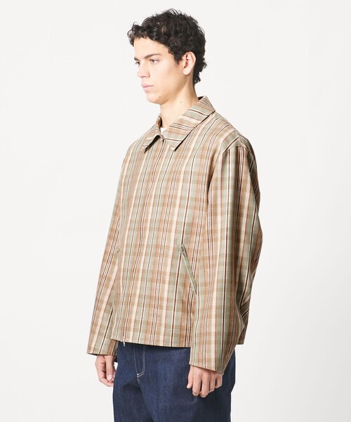 コート ジャケット 「LOEFF」チェック スイングトップ MENS メンズの画像
